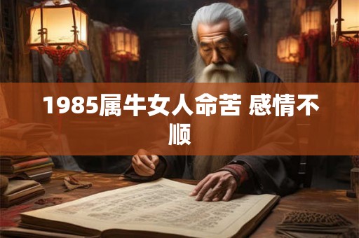 1985属牛女人命苦 感情不顺