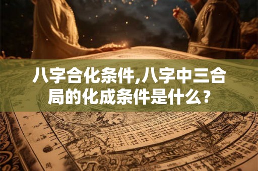 八字合化条件,八字中三合局的化成条件是什么？