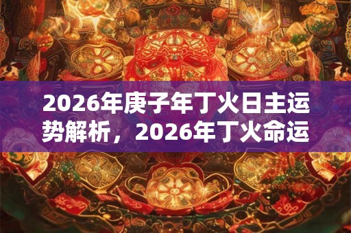 2026年庚子年丁火日主运势解析，2026年丁火命运程