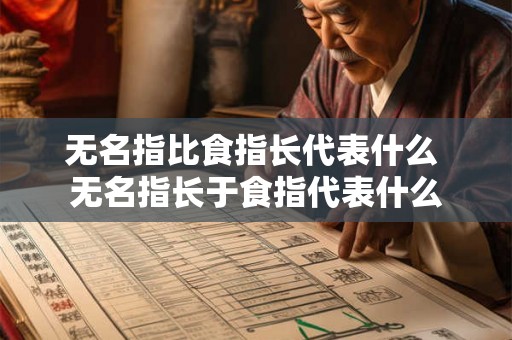 无名指比食指长代表什么 无名指长于食指代表什么