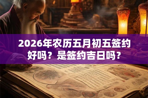 2026年农历五月初五签约好吗？是签约吉日吗？
