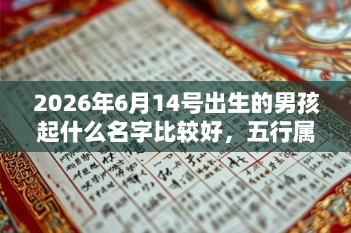2026年6月14号出生的男孩起什么名字比较好，五行属什么