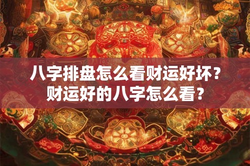 八字排盘怎么看财运好坏?财运好的八字怎么看? 八字排盘怎么看财运好坏?财运好的八字怎么看?