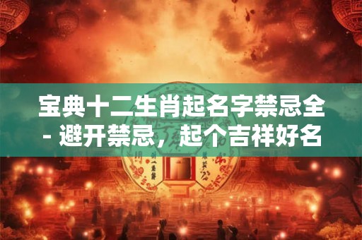 宝典十二生肖起名字禁忌全- 避开禁忌,起个吉祥好名字! 宝典十二生肖起名字禁忌全- 避开禁忌,起个吉祥好名字!