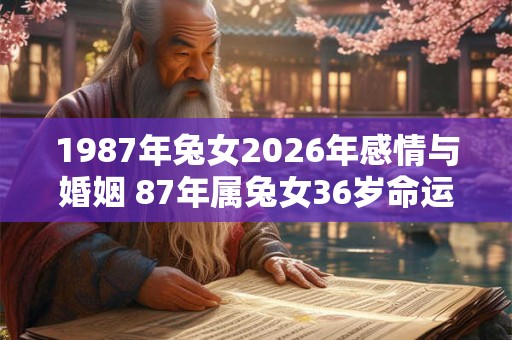 1987年兔女2026年感情与婚姻 87年属兔女36岁命运如何 1987年兔女2026年感情与婚姻 87年属兔女36岁命运如何