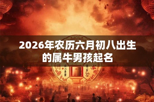 2026年农历六月初八出生的属牛男孩起名