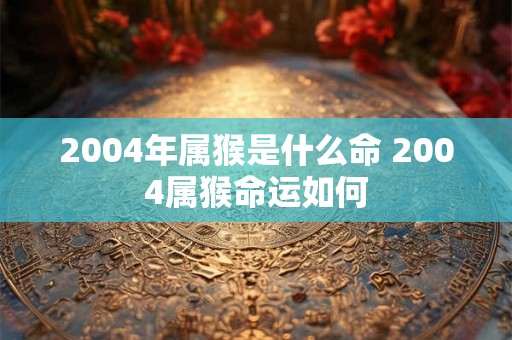 2004年属猴是什么命 2004属猴命运如何