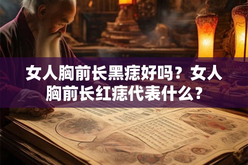 女人胸前长黑痣好吗？女人胸前长红痣代表什么？