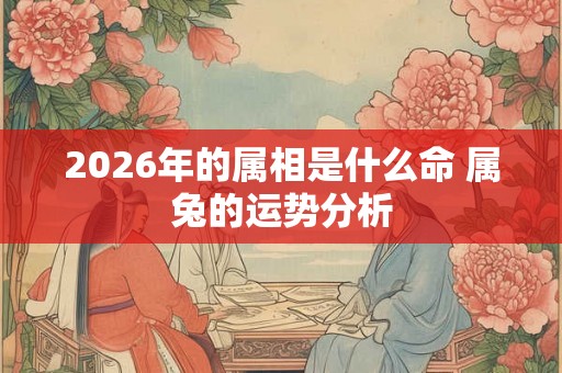 2026年的属相是什么命 属兔的运势分析