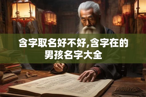 含字取名好不好,含字在的男孩名字大全