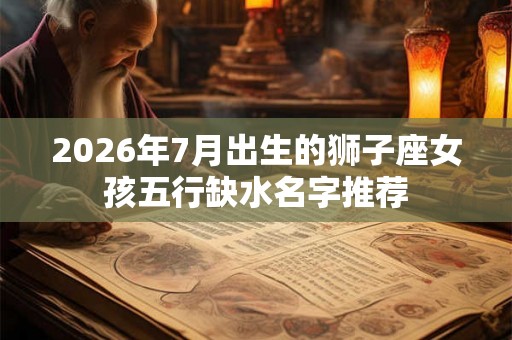 2026年7月出生的狮子座女孩五行缺水名字推荐