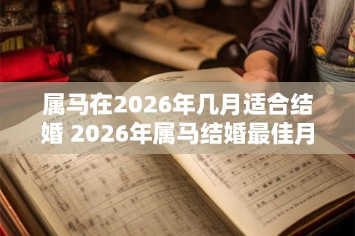 属马在2026年几月适合结婚 2026年属马结婚最佳月份