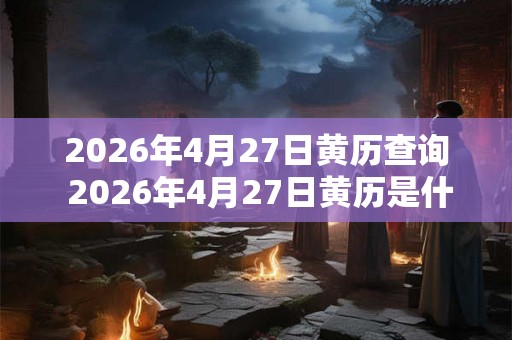 2026年4月27日黄历查询 2026年4月27日黄历是什么 2026年4月27日黄历查询 2026年4月27日黄历是什么