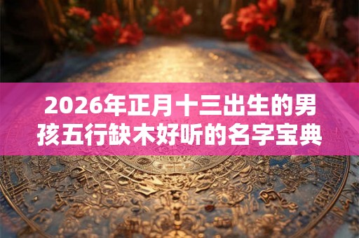 2026年正月十三出生的男孩五行缺木好听的名字宝典