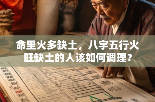 命里火多缺土，八字五行火旺缺土的人该如何调理？