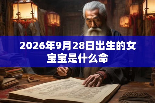 2026年9月28日出生的女宝宝是什么命