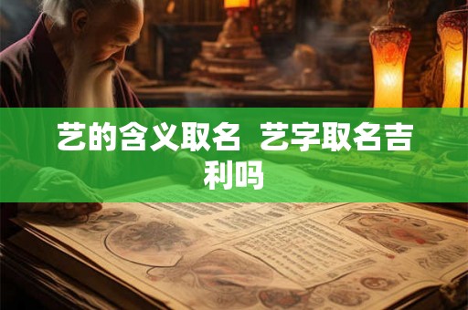 艺的含义取名  艺字取名吉利吗