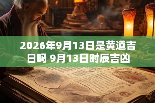 2026年9月13日是黄道吉日吗 9月13日时辰吉凶