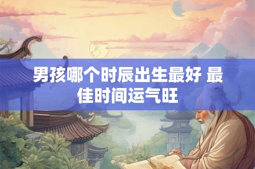 男孩哪个时辰出生最好 最佳时间运气旺