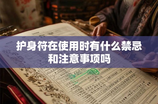 护身符在使用时有什么禁忌和注意事项吗