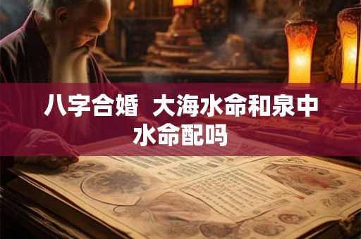 八字合婚  大海水命和泉中水命配吗