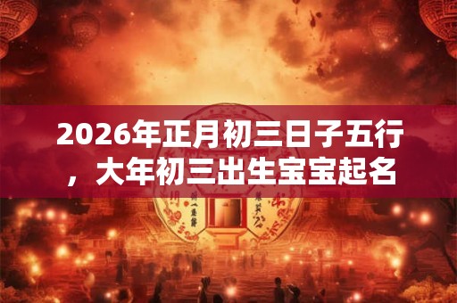 2026年正月初三日子五行，大年初三出生宝宝起名