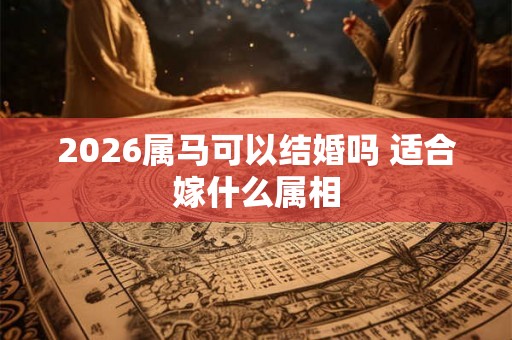 2026属马可以结婚吗 适合嫁什么属相
