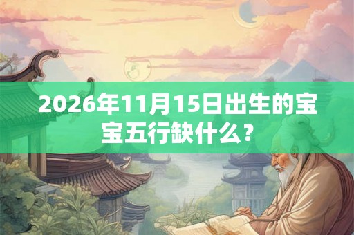 2026年11月15日出生的宝宝五行缺什么？