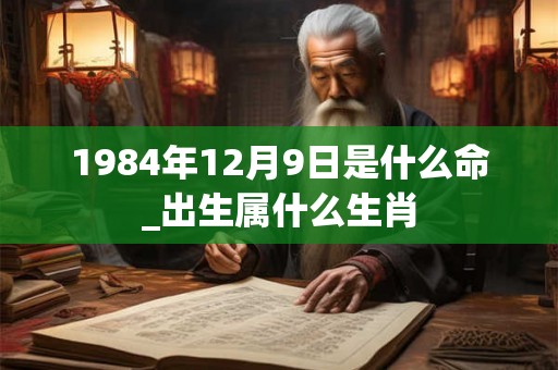 1984年12月9日是什么命_出生属什么生肖