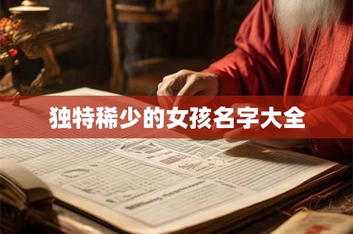 独特稀少的女孩名字大全