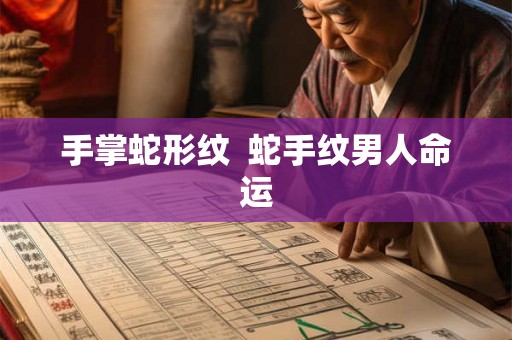 手掌蛇形纹  蛇手纹男人命运