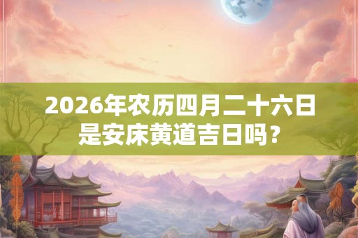 2026年农历四月二十六日是安床黄道吉日吗? 2026年农历四月二十六日是安床黄道吉日吗?