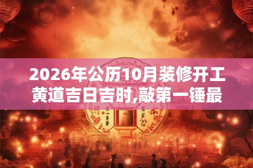 2026年公历10月装修开工黄道吉日吉时,敲第一锤最佳时间