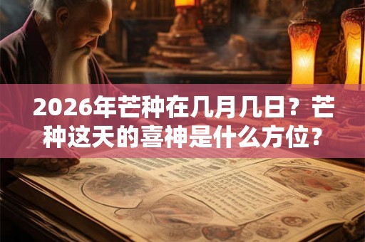 2026年芒种在几月几日？芒种这天的喜神是什么方位？