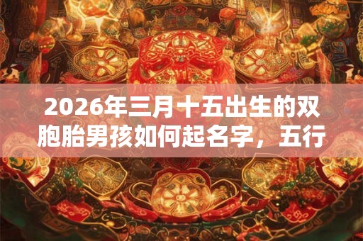 2026年三月十五出生的双胞胎男孩如何起名字,五行属什么 2026年三月十五出生的双胞胎男孩如何起名字,五行属什么