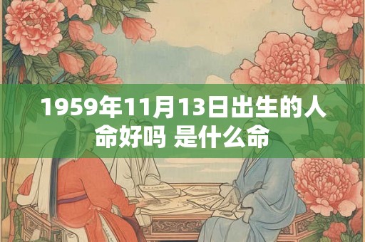 1959年11月13日出生的人命好吗 是什么命