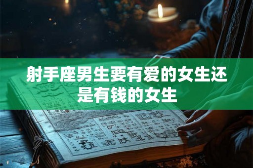 射手座男生要有爱的女生还是有钱的女生