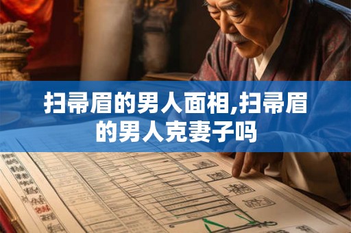 扫帚眉的男人面相,扫帚眉的男人克妻子吗