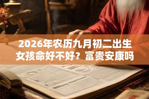 2026年农历九月初二出生女孩命好不好？富贵安康吗？