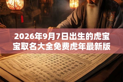 2026年9月7日出生的虎宝宝取名大全免费虎年最新版