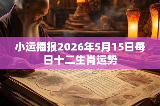 小运播报2026年5月15日每日十二生肖运势