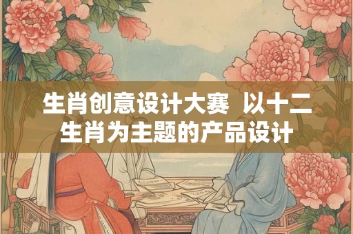 生肖创意设计大赛  以十二生肖为主题的产品设计