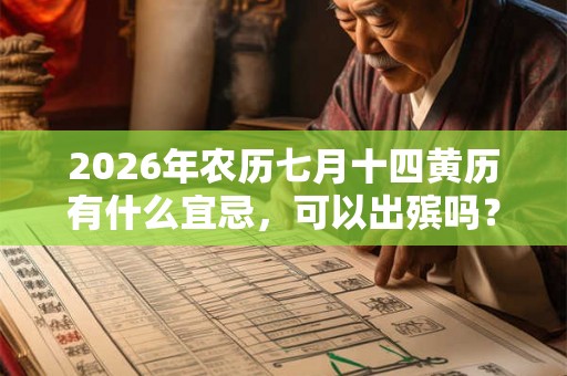 2026年农历七月十四黄历有什么宜忌，可以出殡吗？