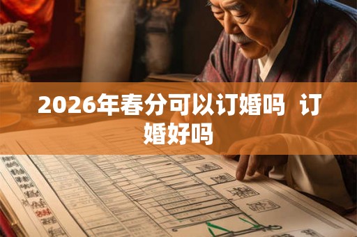 2026年春分可以订婚吗  订婚好吗