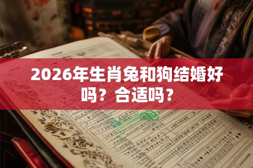 2026年生肖兔和狗结婚好吗？合适吗？