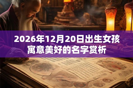 2026年12月20日出生女孩寓意美好的名字赏析