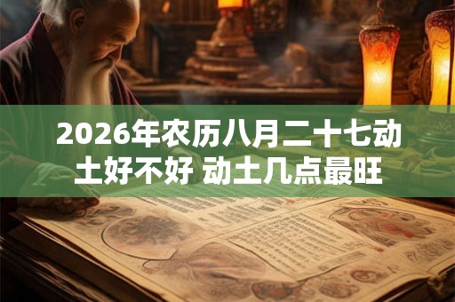 2026年农历八月二十七动土好不好 动土几点最旺