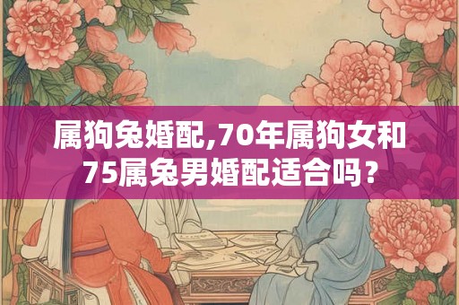 属狗兔婚配,70年属狗女和75属兔男婚配适合吗？