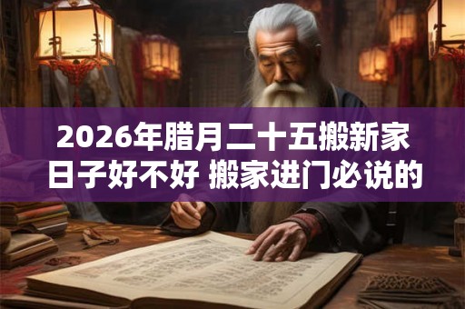 2026年腊月二十五搬新家日子好不好 搬家进门必说的话是什么