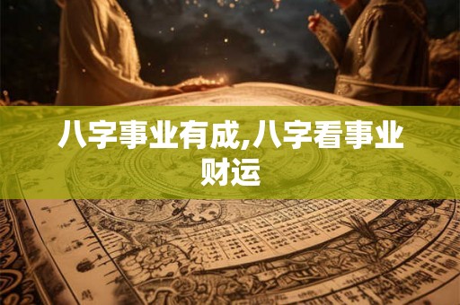 八字事业有成,八字看事业财运 八字事业有成,八字看事业财运